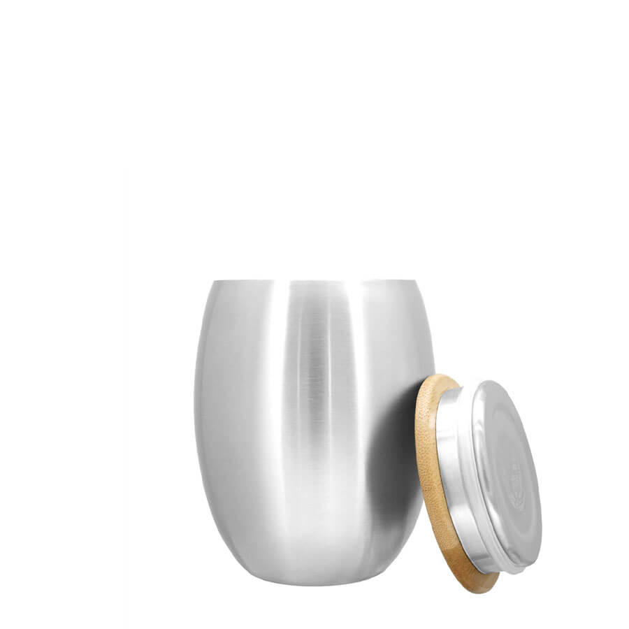 ECOtanka-Cup-350ml-doppelwandiger-Edelstahl-Trinkbecher-silber-mit-Keramikbeschichtung-innen-und-Edelstahl-Bambus-Becherdeckel