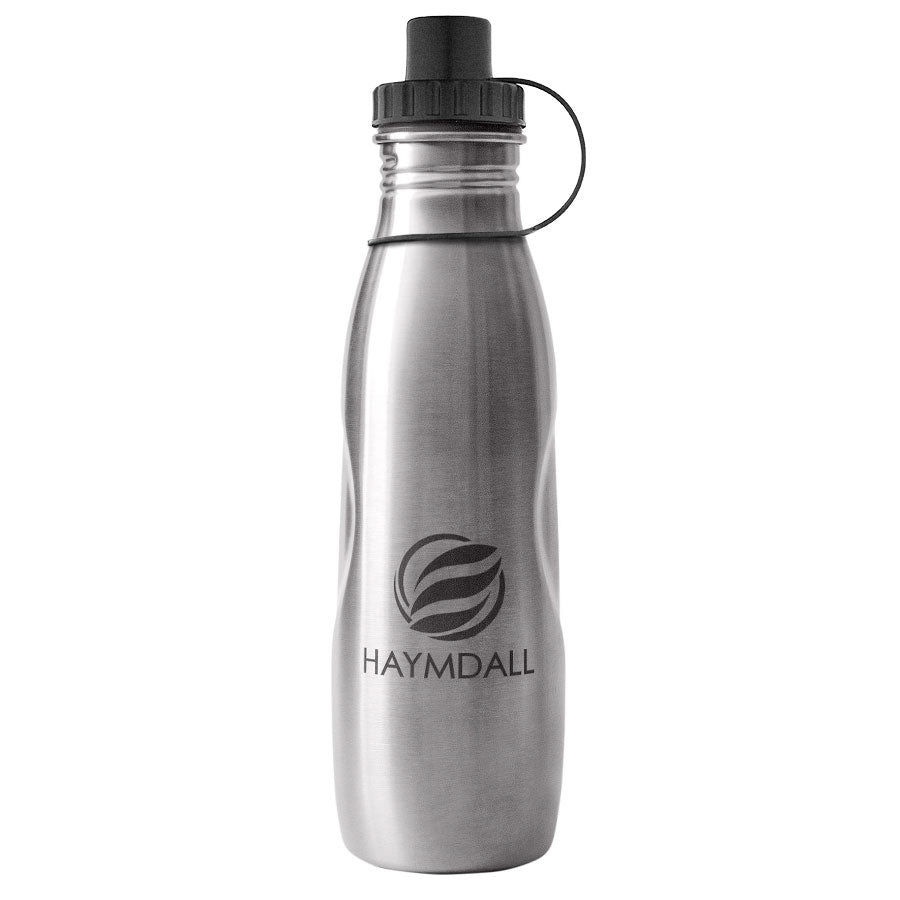 0.8l Haymdall stainless steel drinking bottle with various closures