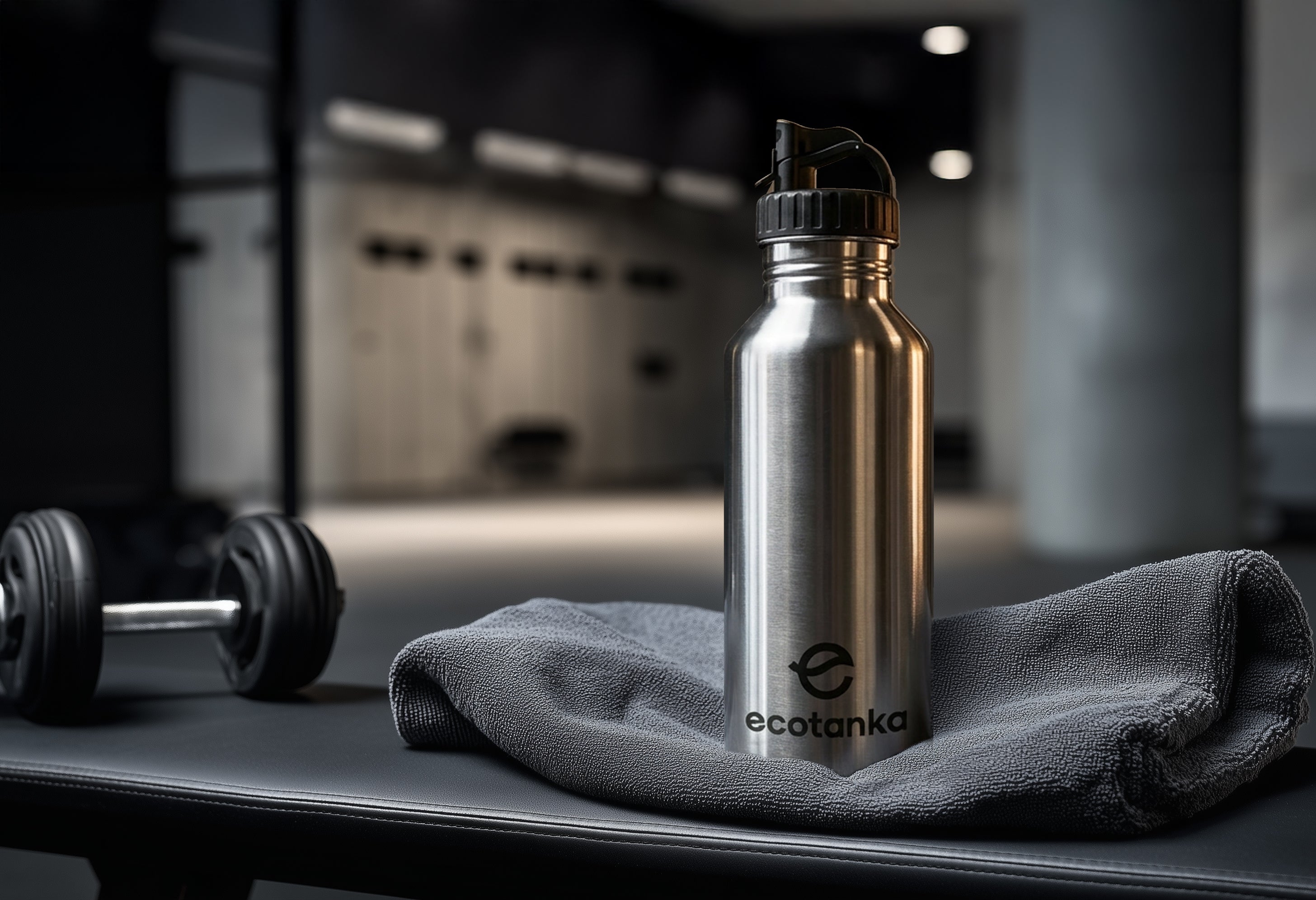 2,0l megaTANKA Edelstahl Trinkflasche mit Poly-Loop-Verschluss