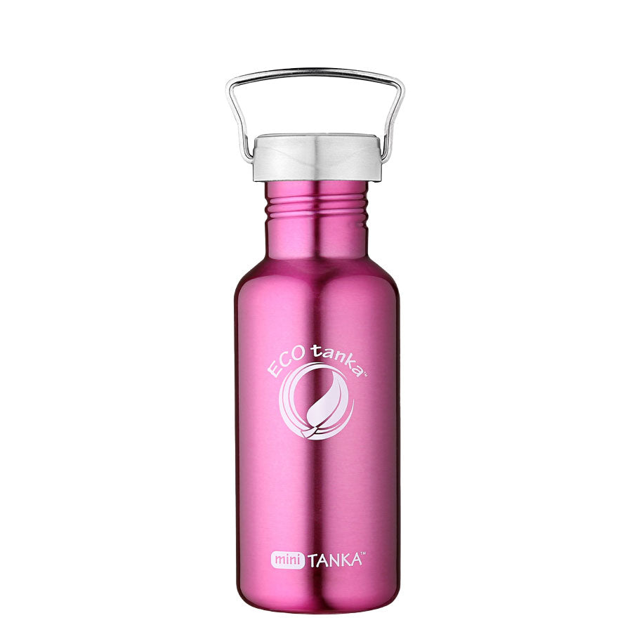 ECOtanka-miniTANKA-600ml-Edelstahl-Trinkflasche-pink-mit-Wave-Edelstahl-Flachverschluss-mit-Tragegriff Alternativen Text bearbeiten