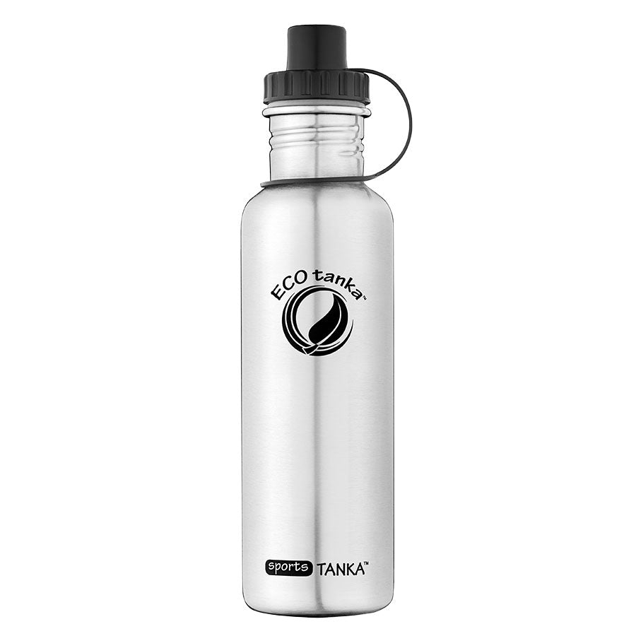 sportsTANKA™ 0,8l Edelstahl Trinkflasche mit Sport-Verschluss