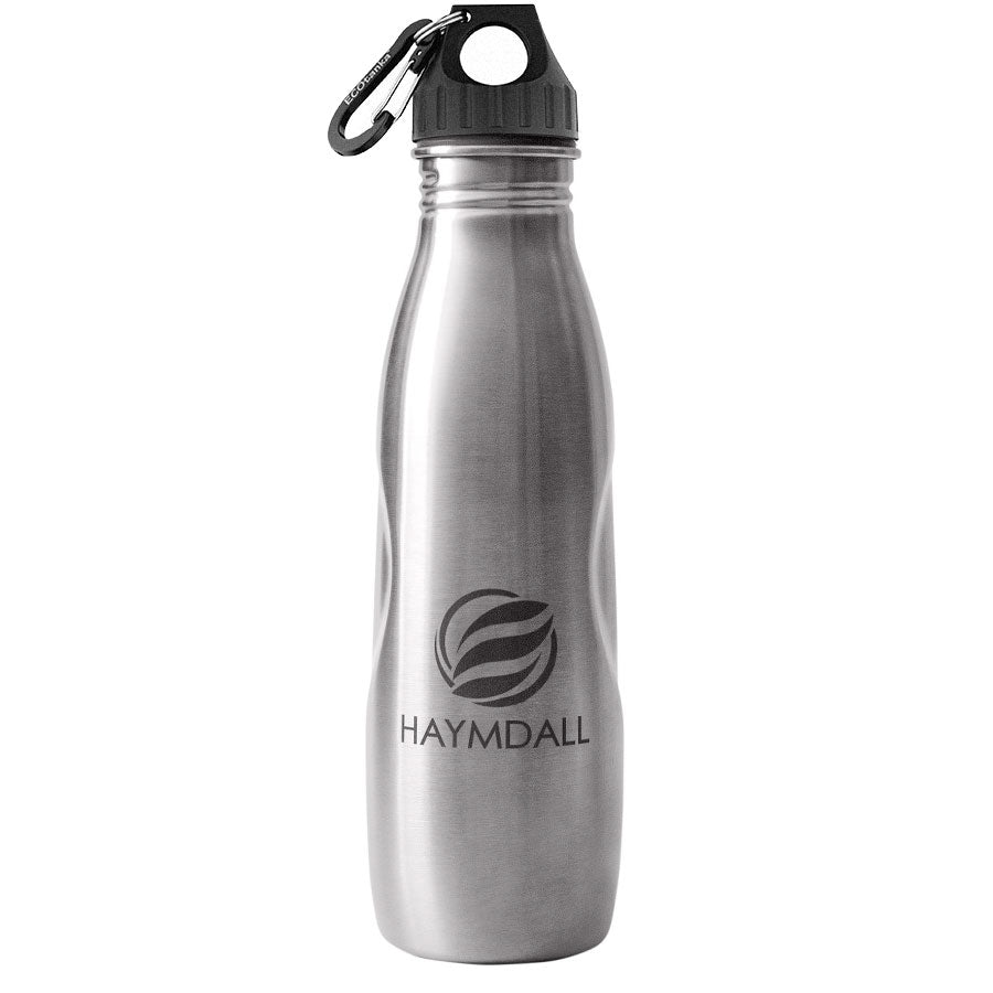 0.8l Haymdall stainless steel drinking bottle with various closures