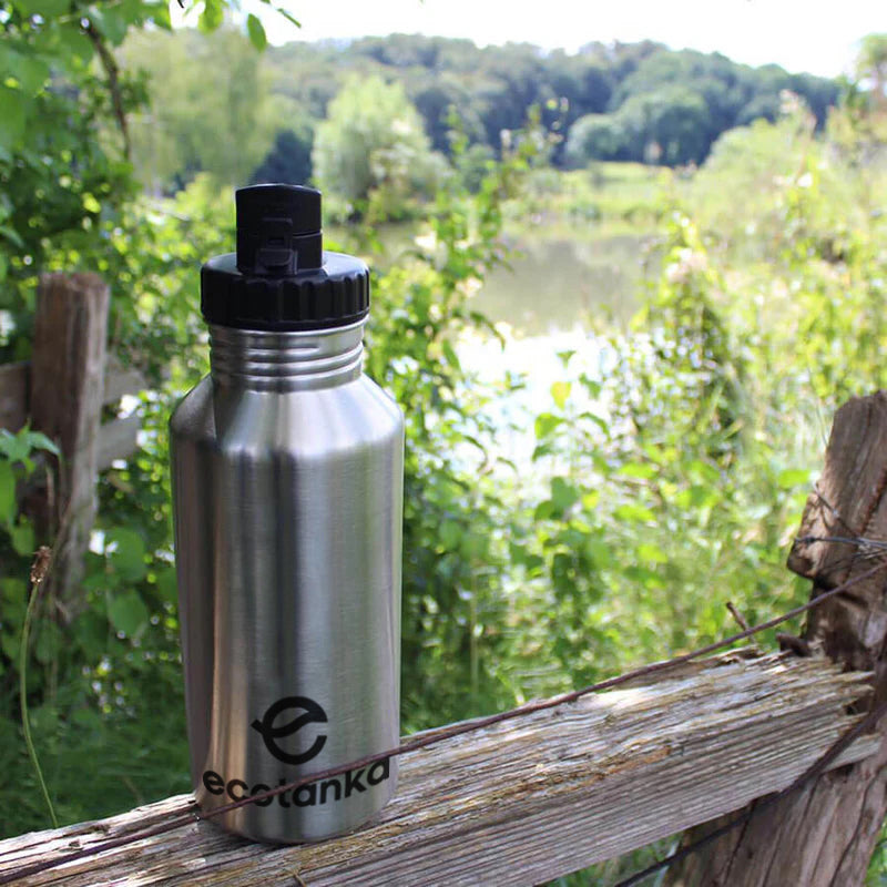 2,0l megaTANKA Edelstahl Trinkflasche mit Poly-Loop-Verschluss