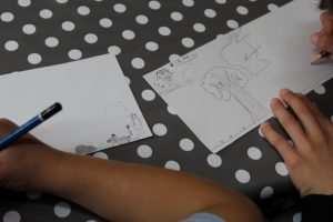 Vielen schöne Zeichnungen von den Kindern die am Projekt beteiligt sind