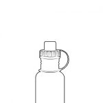 Die ECOtanka Edelstahl Trinkflasche mit Sportverschluss und geschlossenem Staubkäppchen.