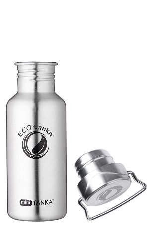 miniTANKA™ 0,6l Edelstahl Trinkflasche mit Sport-Verschluss
